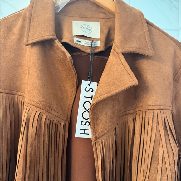 Brown Fringe Suede Jacket - Picture 3 of 3